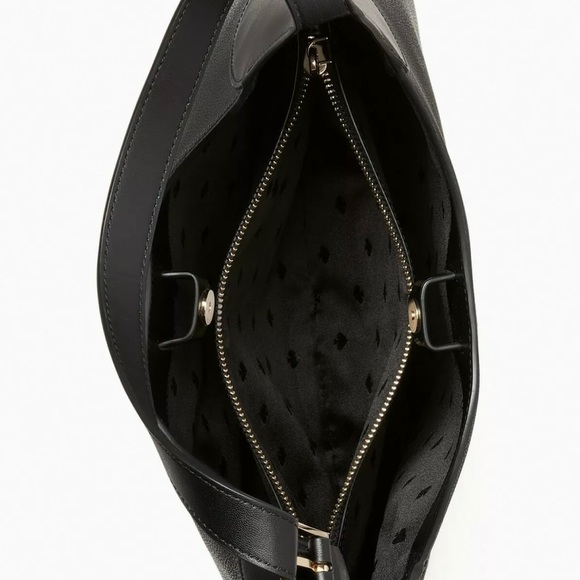 Kate Spade Aster Black Leather Shoulder Bag WKR00567 NWT - Picture 4 of 5